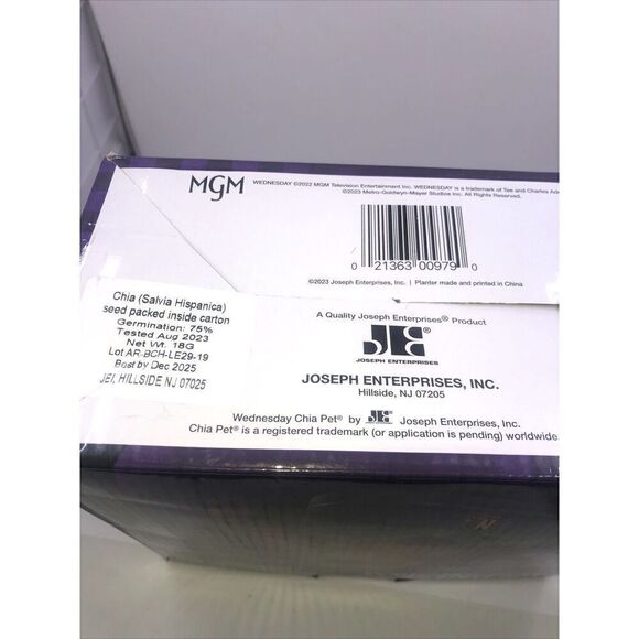 Wednesday Addams Chia Pet Handmade Decorative Planter  Addams Family, Open Box - Picture 6 of 7